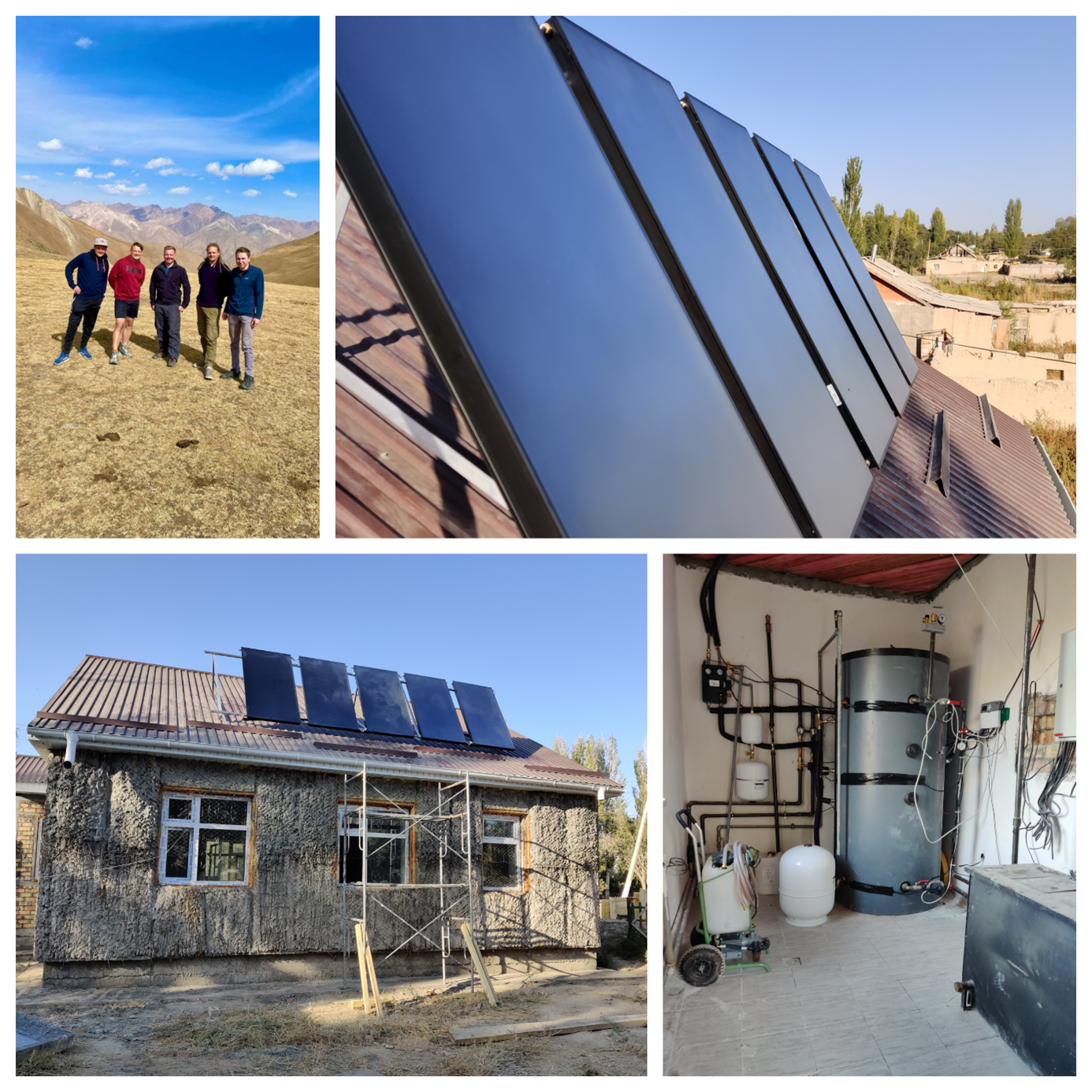 Aufbau Solarthermieanlage