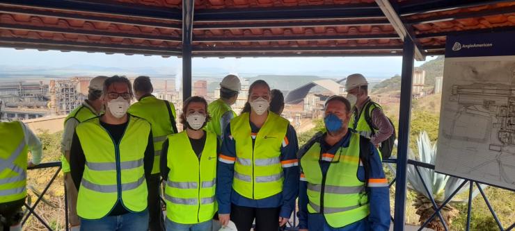 Mitglieder des BioProLat-Teams während des technischen Besuchs in Barro-Alto. © CETEM